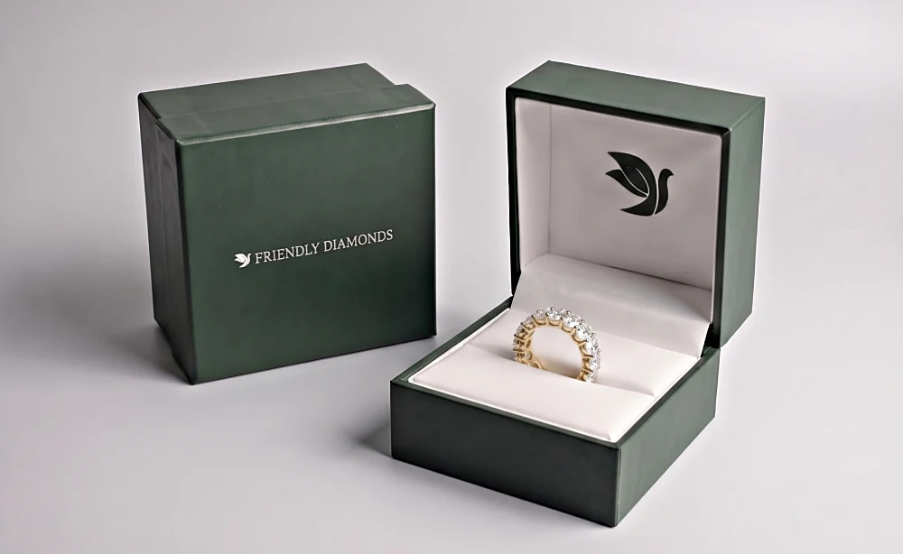 Friendly Diamonds eternity ring packaging four