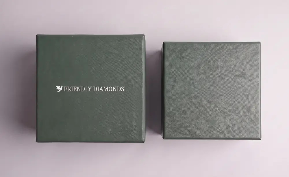 Friendly Diamonds studs packaging one