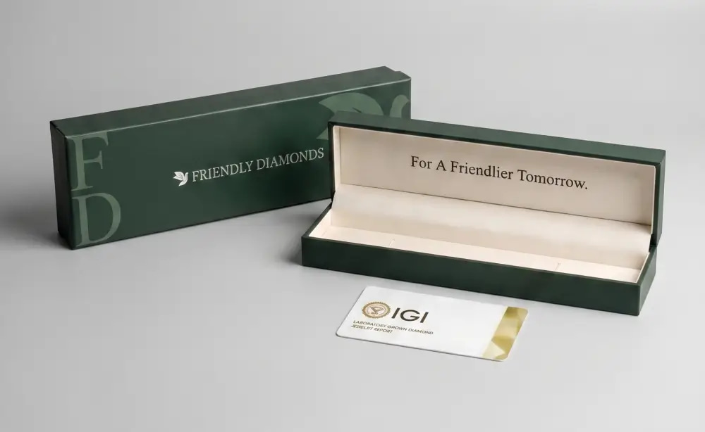 Friendly Diamonds tennis bracelets packaging three
