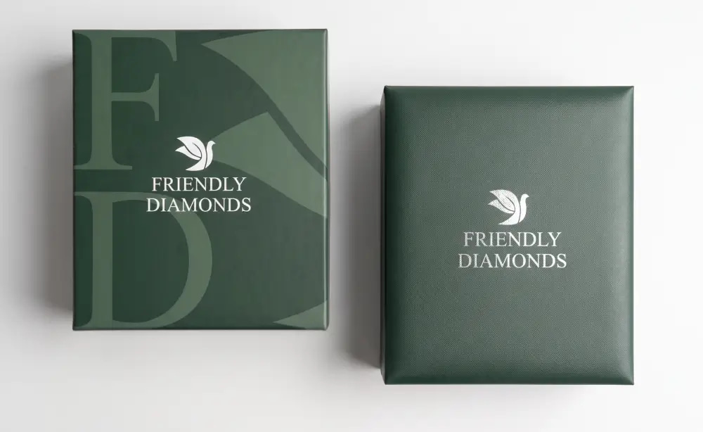 Friendly Diamonds tennis necklace packaging one
