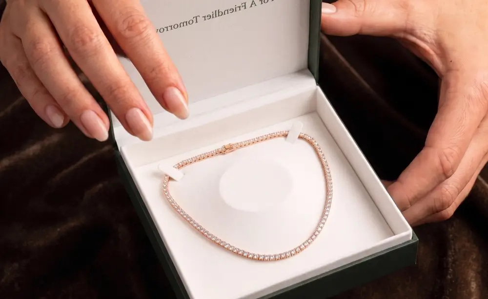 Friendly Diamonds tennis necklace packaging three