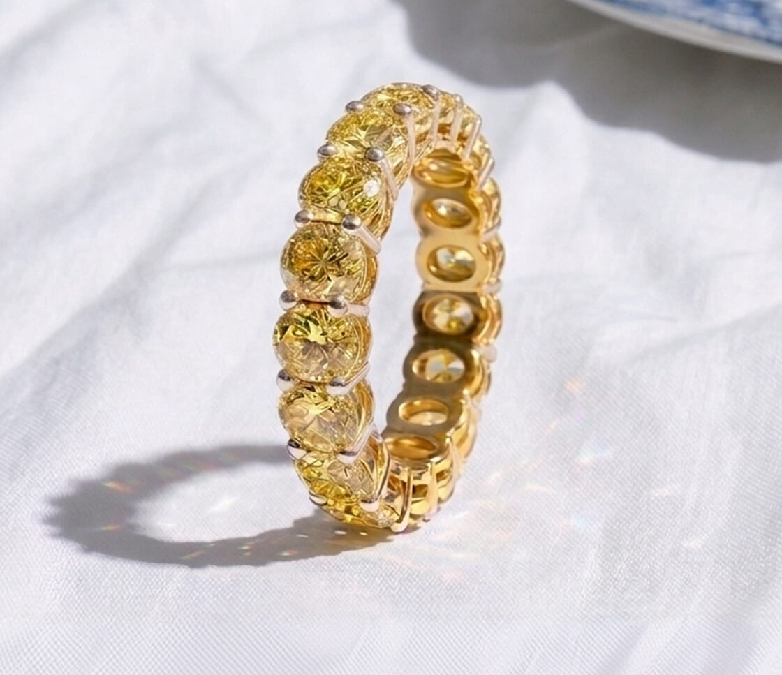 camila oval eternity ring