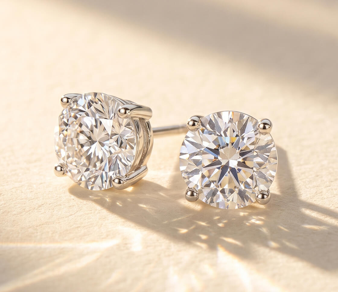 Four Prong Round Studs