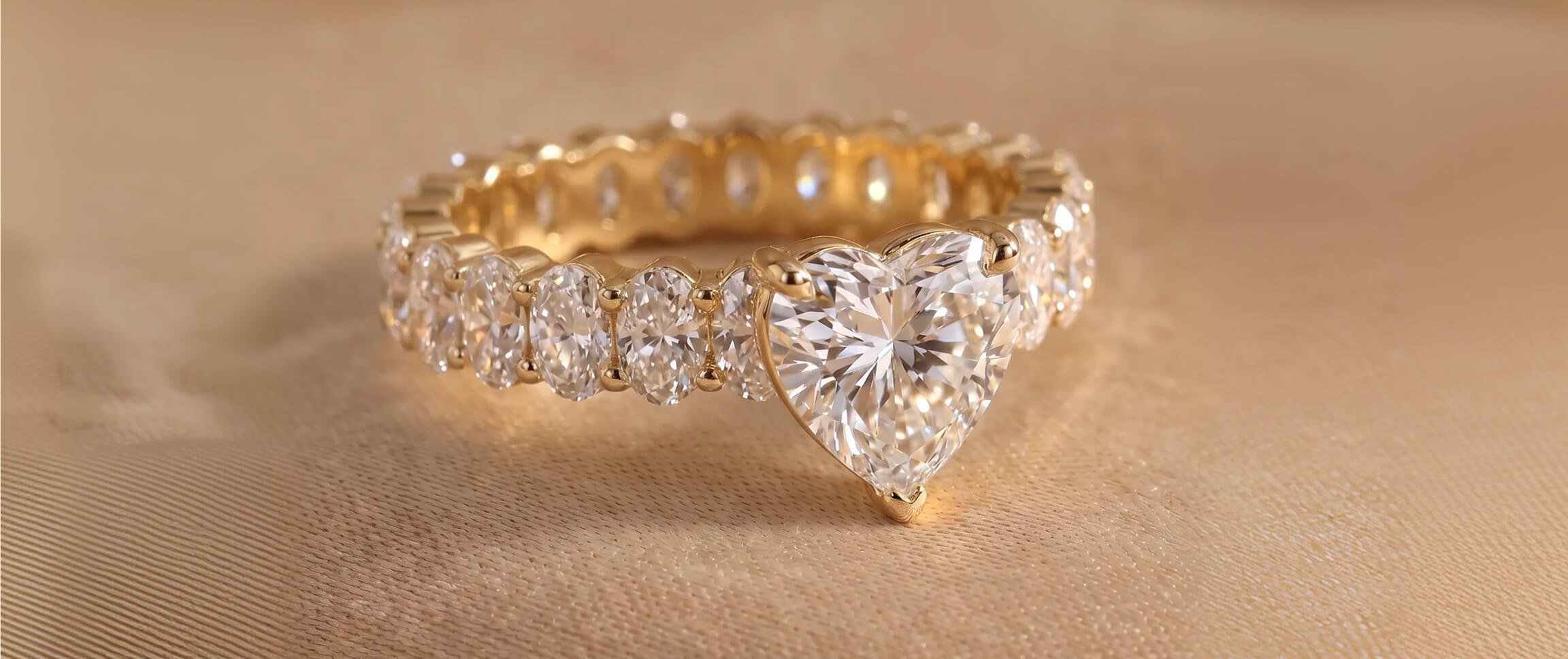 Celeste Side Oval eternity ring