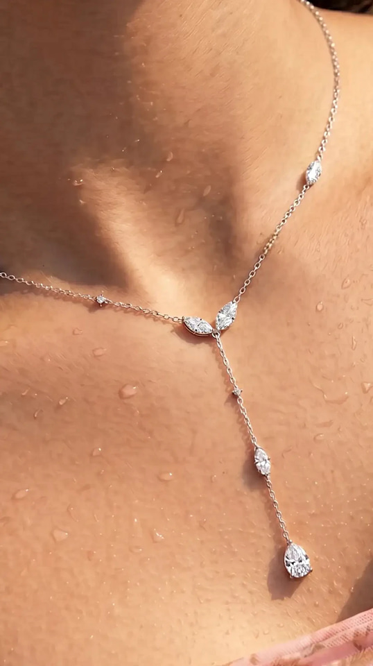Promise Chain Lariat necklace
