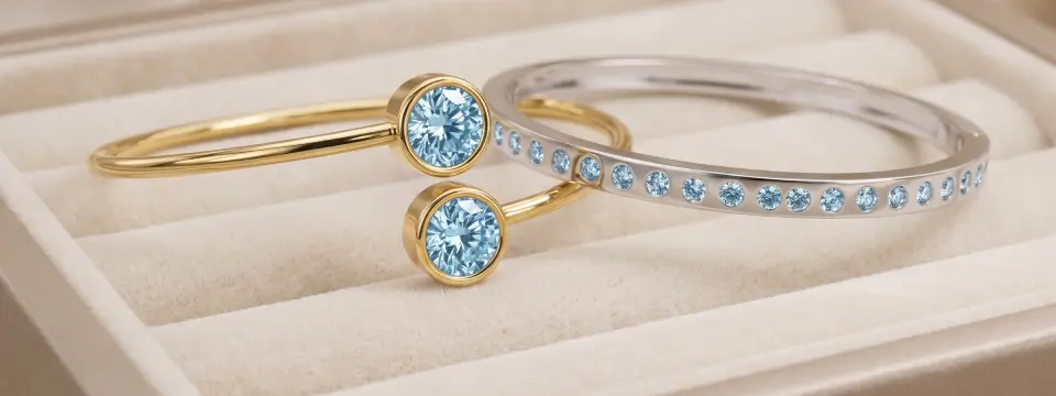 Light Blue Diamond Bracelet