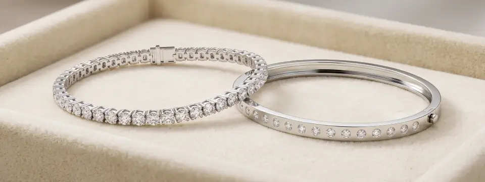 Lab Grown platinum diamond bracelet