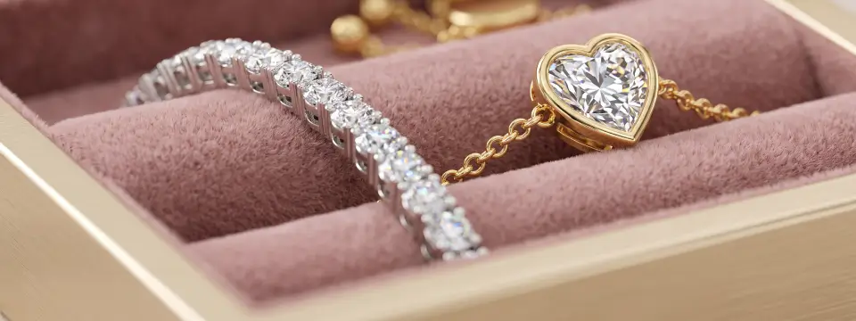 Lab Grown Diamond Bracelets Under $2,000