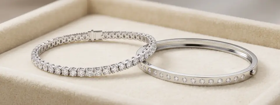 White gold diamond bracelets