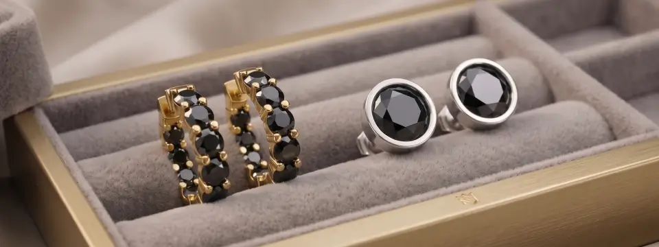 Black Diamond Earrings