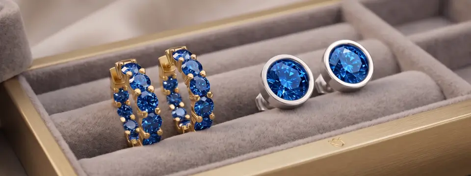 Blue Diamond Earrings