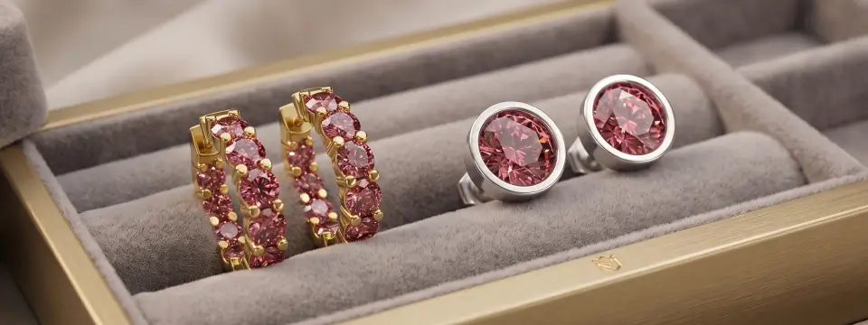 Cherry Cognac Diamond Earrings