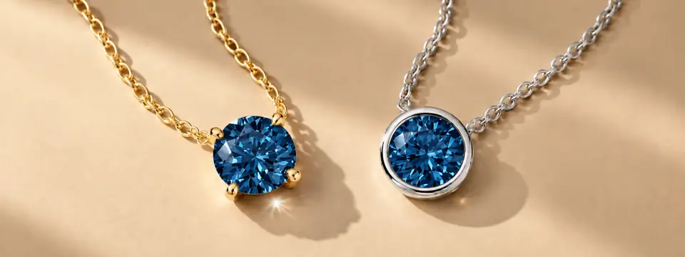 Blue Diamond Necklace
