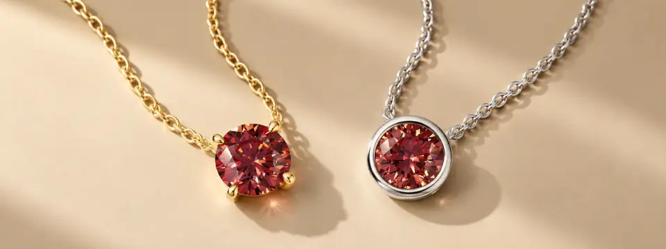 Cherry Cognac Diamond Necklaces