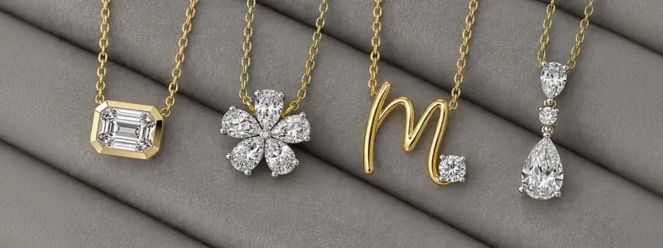 Colorless Lab Grown Diamond Necklaces