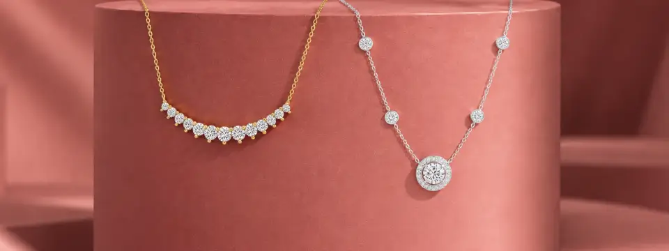 Lab Grown Diamond Necklaces Under $2,000