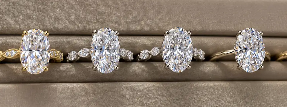 Oval Cut Diamond Rings