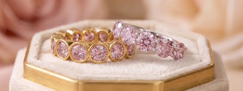 Vivid Pink Diamond Rings