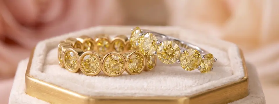 Sunlit Yellow Diamond Rings