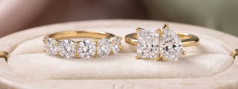 Yellow Gold Lab Grown Diamond Rings
